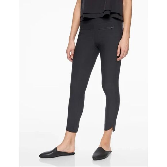 Athleta Pants - Athleta Women's Size S Black Stellar Cropped Zip Pocket Pant Activewear Office